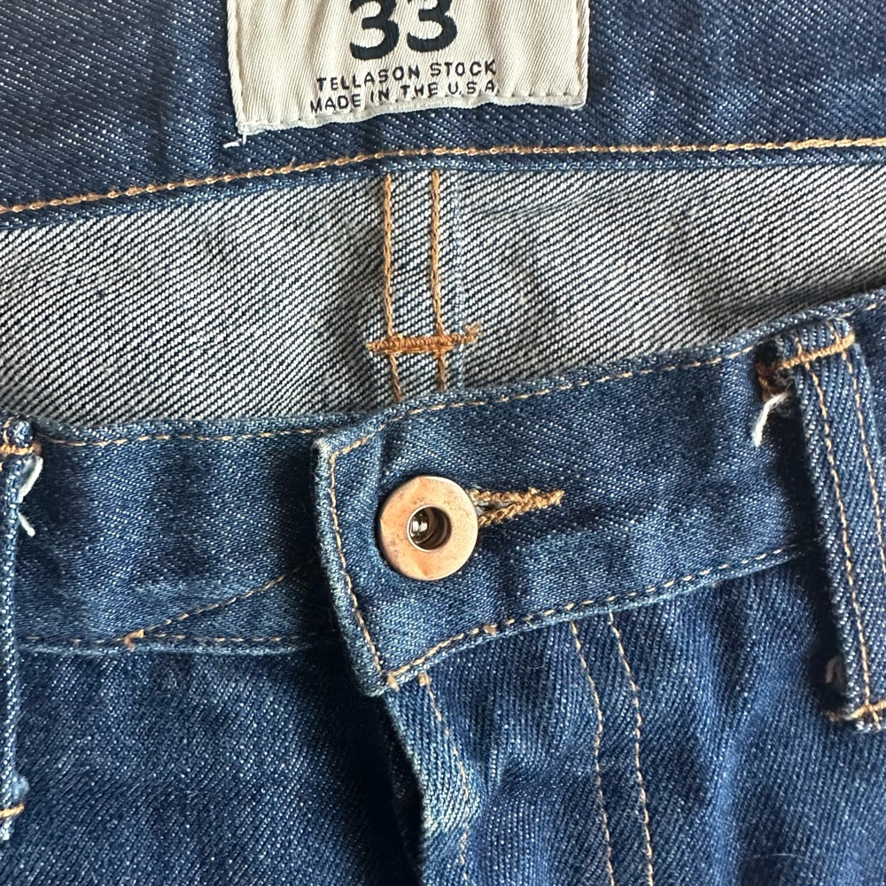 Tellason stock Men's indigo denim Jeans made in USA!